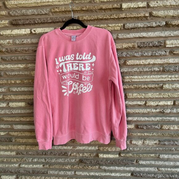 Independent Trading Co. Pink Coffee Lovers Sweatshirt Size Medium - Picture 7 of 7